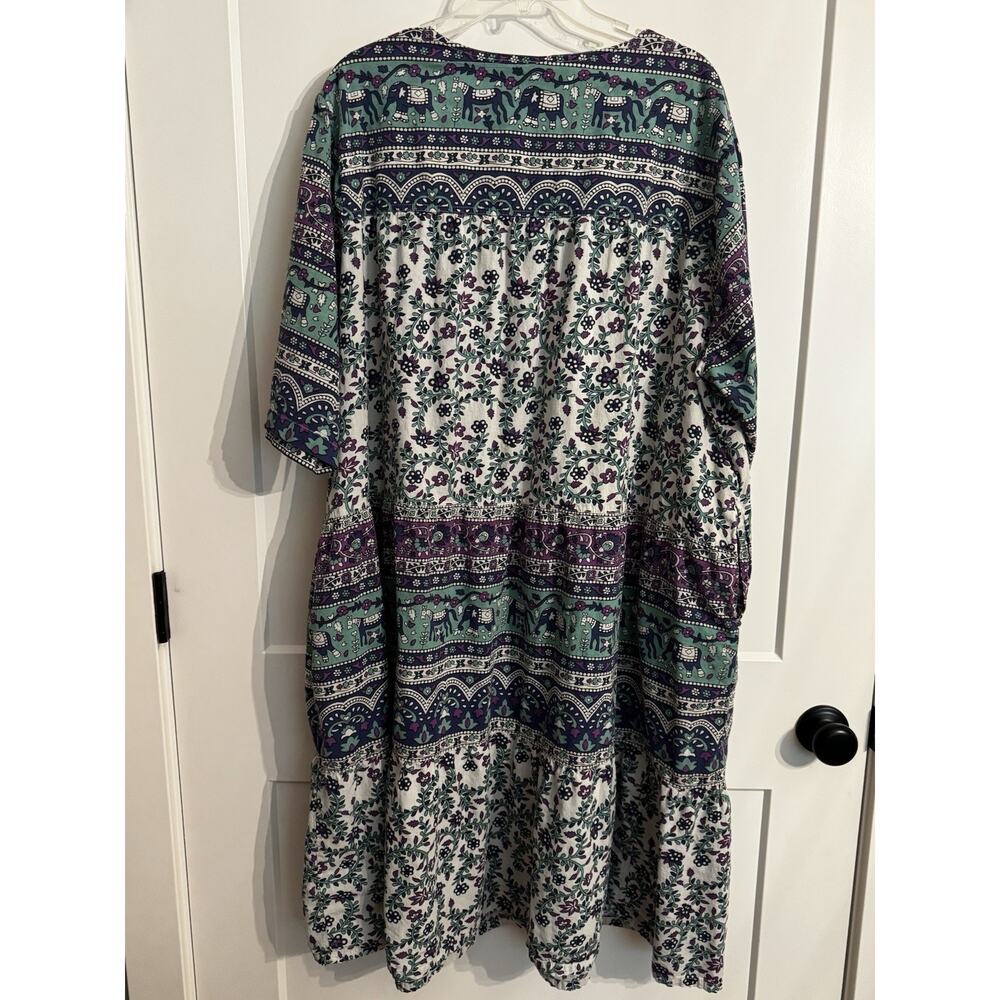 Vintage the vermont country store dress Cotton Muumuu boho prairie ~ Women Sz L - Picture 4 of 10